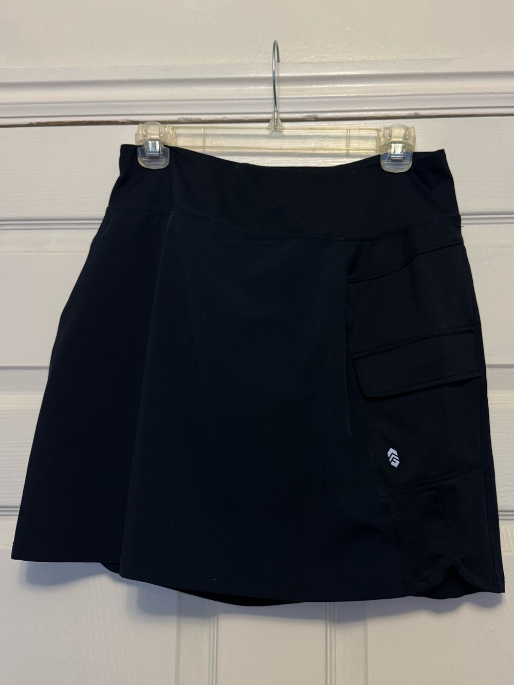 Black Athletic Skort with Side Pocket